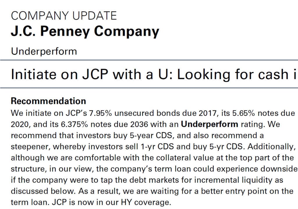 Fixed Income Research - Investment Recommendation