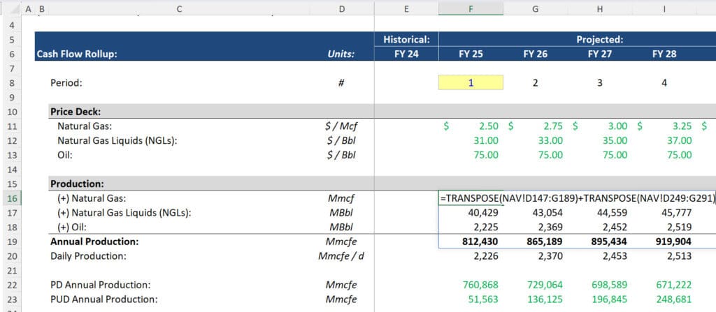 NAV Model - Cash Flow Rollup