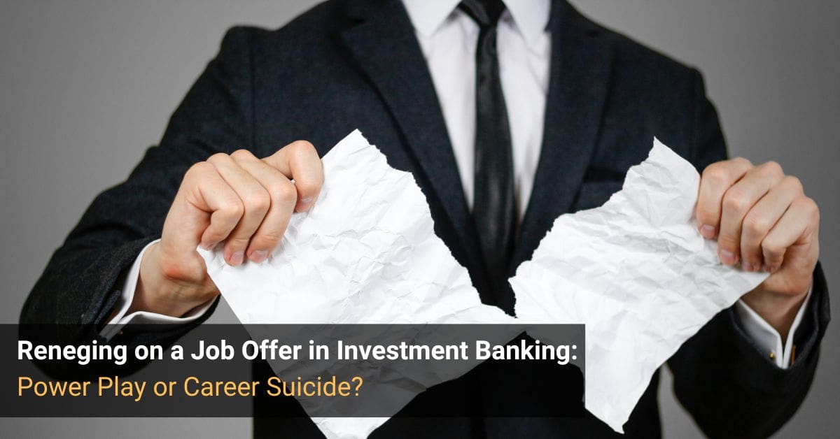 Reneging on a Job Offer